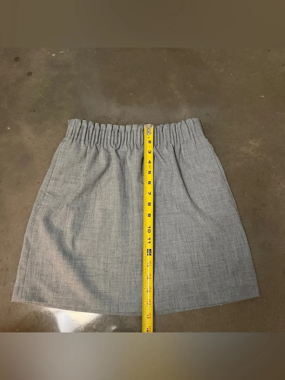 J Crew Mercantile Elastic Waist Gray Mini Skirt 2 pockets sz 2